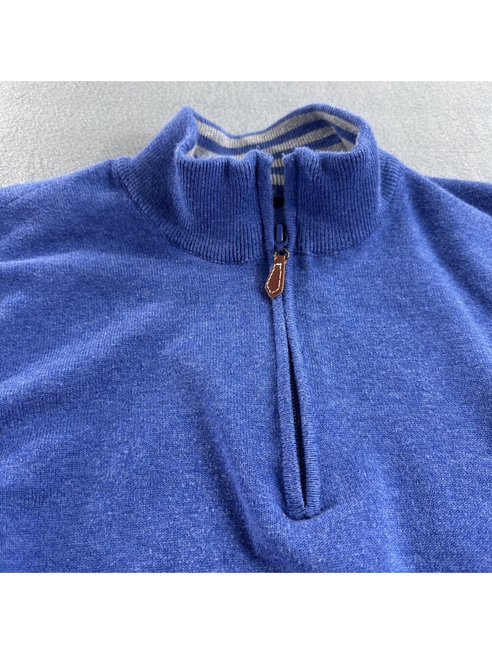 J McLaughlin Knit 1/4 Zip Golf Pullover Mens S Cotton Modal Mock Neck - Picture 2 of 9